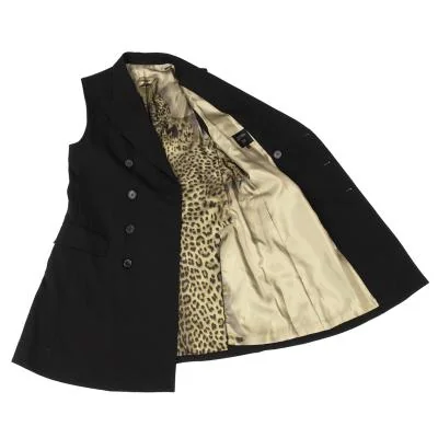 Jean Paul GAULTIER FEMME Animal Print Lining Wool Gaba Sleeveless Jacket