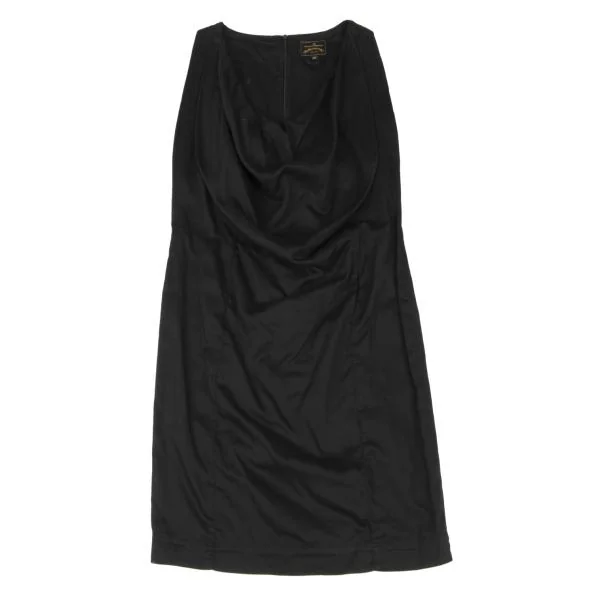 Vivienne Westwood ANGLOMANIA Cotton Front Drape Sleeveless Tunic K-148347_002