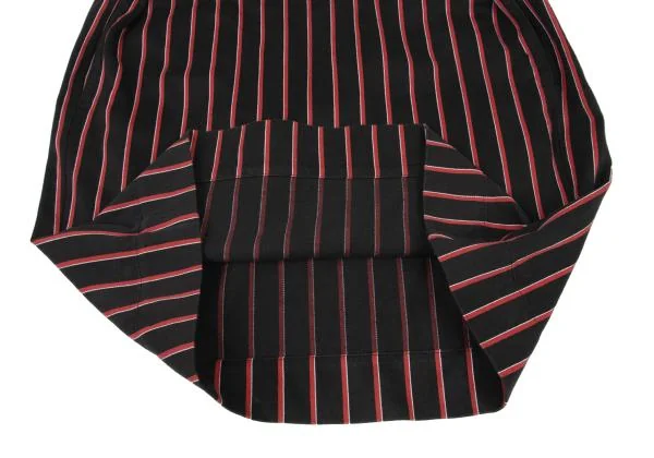 ヴィヴィアンウエストウッド アングロマニアVivienne Westwood ANGLOMANIA コットンストライプベルテッドスカート 黒赤他38 K-148349_009