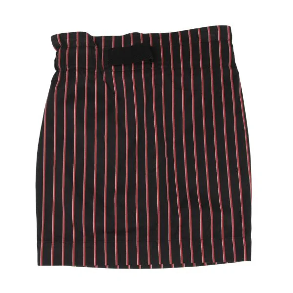 ヴィヴィアンウエストウッド アングロマニアVivienne Westwood ANGLOMANIA コットンストライプベルテッドスカート 黒赤他38 K-148349_010