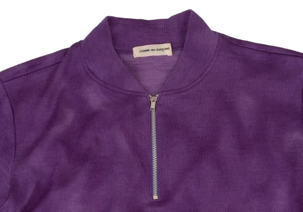 COMME des GARCONS Wool Bleaching Half Zip T-shirt K-148359_004