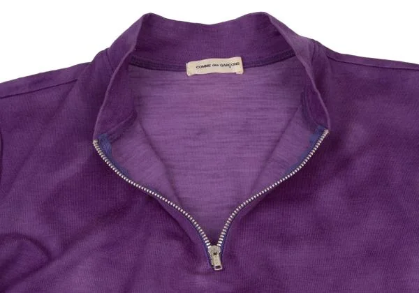 COMME des GARCONS Wool Bleaching Half Zip T-shirt K-148359_005