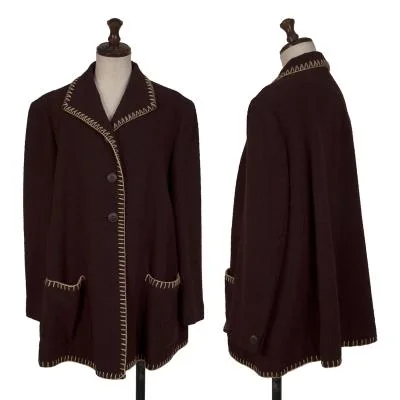 JUNIOR GAULTIER Overlock Stitch Wool Jacket