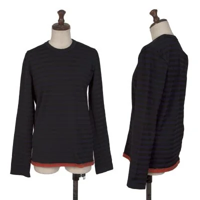 COMME des GARCONS Dyed Stripe Hem Switching T Shirt