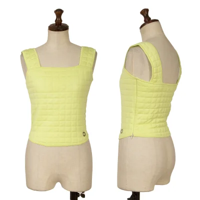 CHANEL Quilted Cotton Sleeveless Top