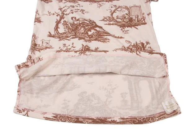 ヴィヴィアンウエストウッドVivienne Westwood トワルドジュイ柄Tシャツ 薄ピンク茶48 K-148514_006
