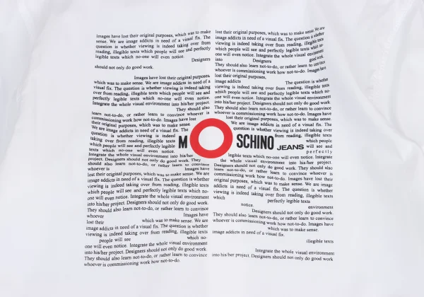 MOSCHINO JEANS Back Message Print Shirt K-148517_013