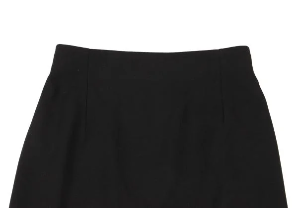 ジャンニヴェルサーチGIANNI VERSACE ウール台形スカート 黒42 K-148531_003