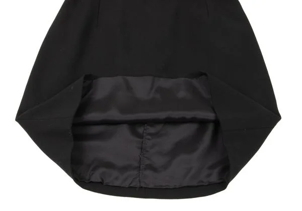 ジャンニヴェルサーチGIANNI VERSACE ウール台形スカート 黒42 K-148531_005