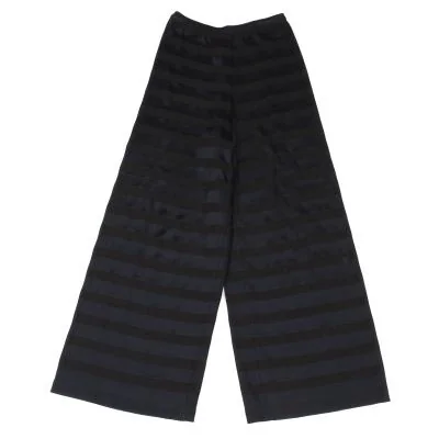 GIORGIO ARMANI Rayon Striped Switching Stretch Wide Pants