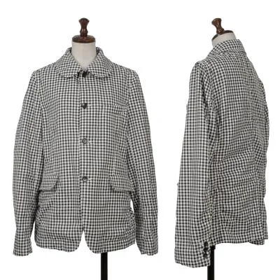 BLACK COMME des GARCONS Gingham Check Poly Puckering Jacket