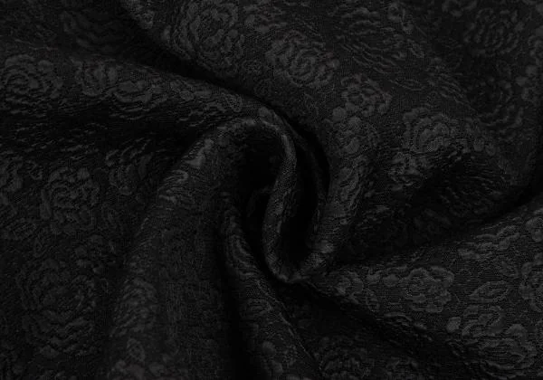 ブラックコムデギャルソンBLACK COMME des GARCONS フラワージャガードサルエルパンツ 黒M K-148544_011