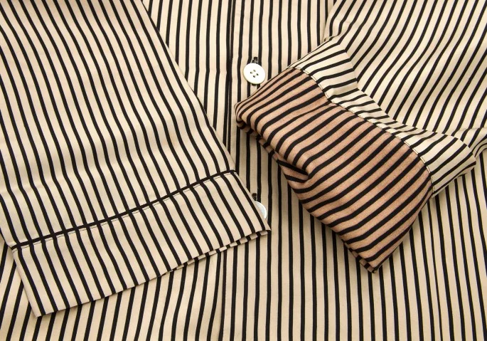 yohji yamamoto pour homme silk striped shirt(K-10761) K-10761_005