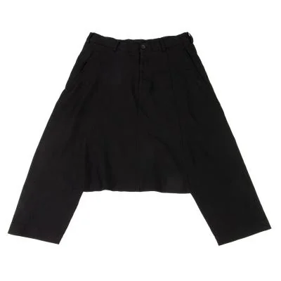 BLACK COMME des GARCONS Poly Dropped Crotch Pants