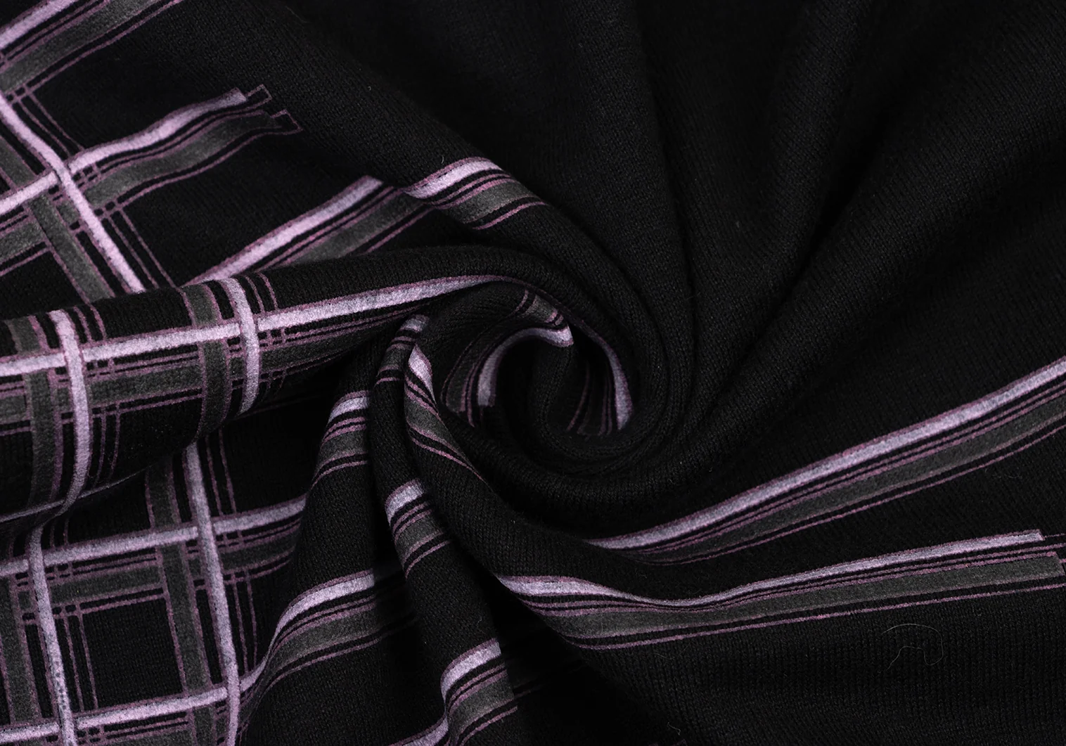 イッセイミヤケISSEY MIYAKE PLEATS (T.) 格子柄プリントTシャツ