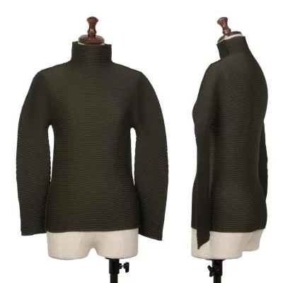Unbranded Stretch Pleats Turtleneck Top