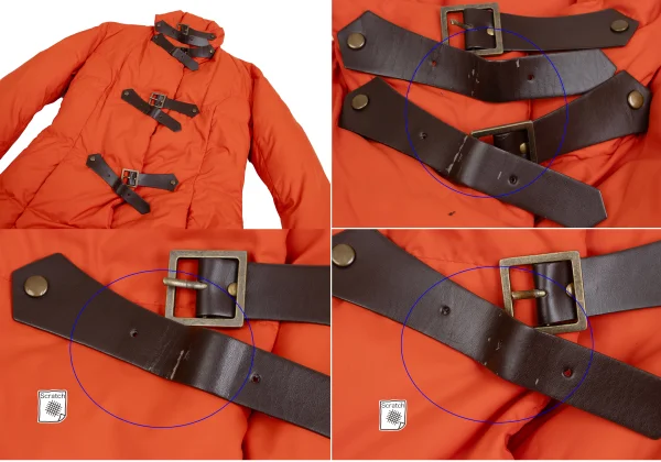 Jean's Paul GAULTIER Leather Belt Down Coat K-148635_005