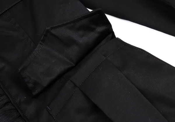 Jean Paul GAULTIER Frill Stretch Cotton Zip Blouson K-148645_008