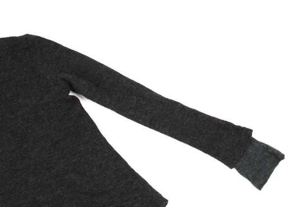 Y's Layered Design Turtleneck Knit Sweater K-148683_006