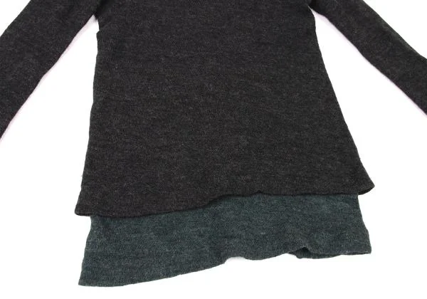 Y's Layered Design Turtleneck Knit Sweater K-148683_008