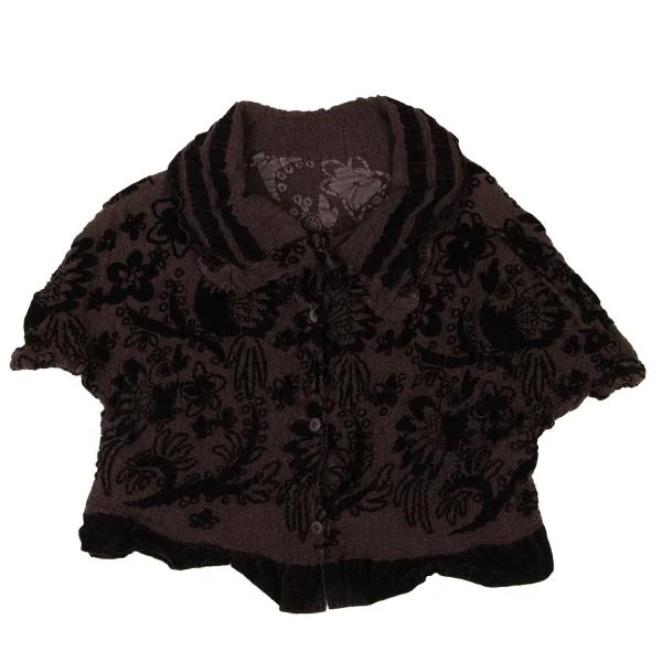ISSEY MIYAKE me Dyed Floral Flocky Printed Blouse K-148719_002