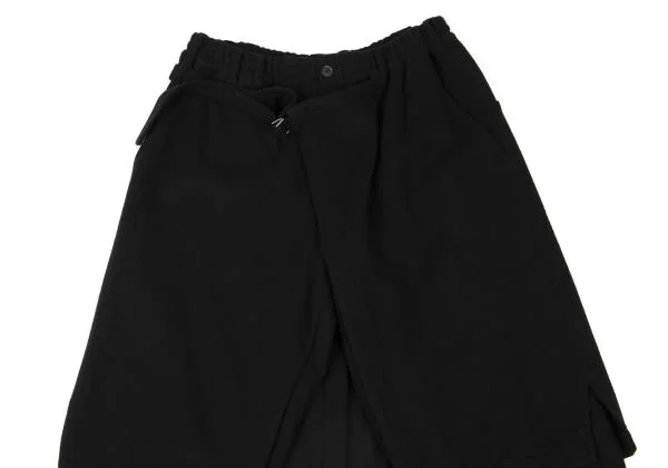 生まれのブランドで グラウンドワイGround Y フラノウールラップパンツ 黒L位 | DC パンツ