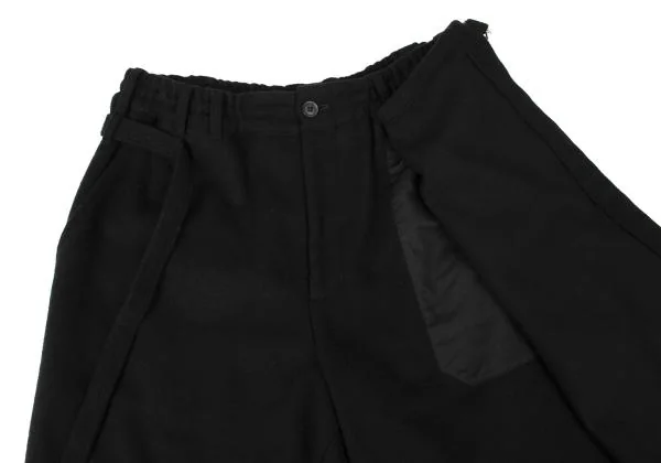 【超特価sale開催】  グラウンドワイGround Y フラノウールラップパンツ 黒L位 | DC パンツ