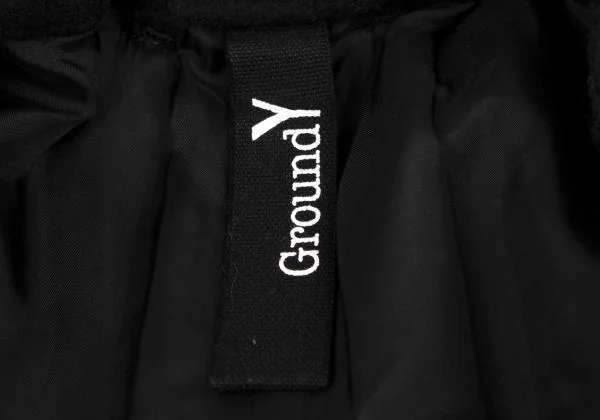 グラウンドワイGround Y フラノウールラップパンツ 黒L位 K-148758_020