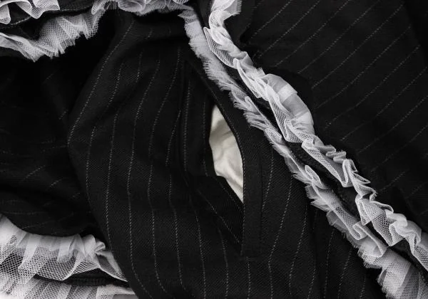 COMME des GARCONS Tulle Frill Stripe Padding Skirt K-148819_005
