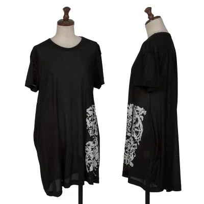 Y's See-through Ornament Printed T-shirt