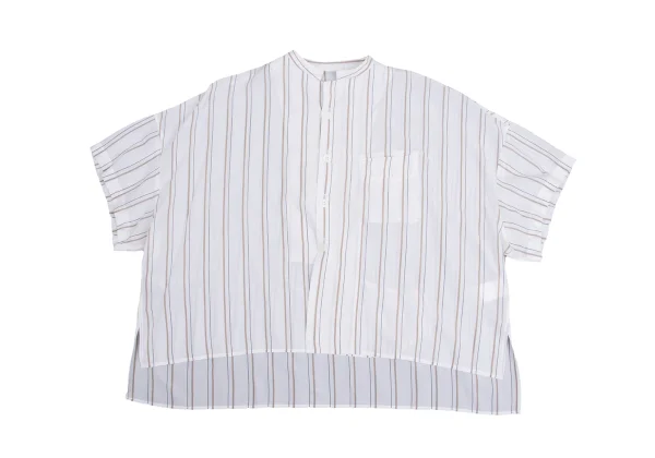 Y's Striped Box Silhouette Short Sleeve Shirt K-148828_002
