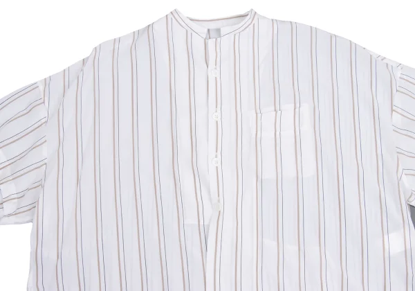 Y's Striped Box Silhouette Short Sleeve Shirt K-148828_003