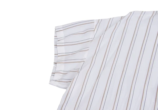 Y's Striped Box Silhouette Short Sleeve Shirt K-148828_007