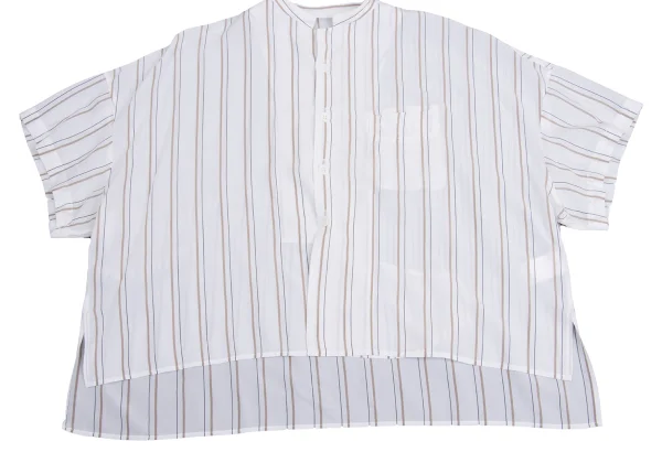 Y's Striped Box Silhouette Short Sleeve Shirt K-148828_008