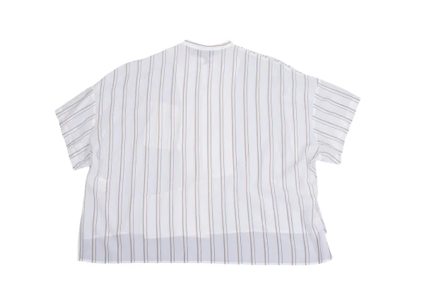 Y's Striped Box Silhouette Short Sleeve Shirt K-148828_012