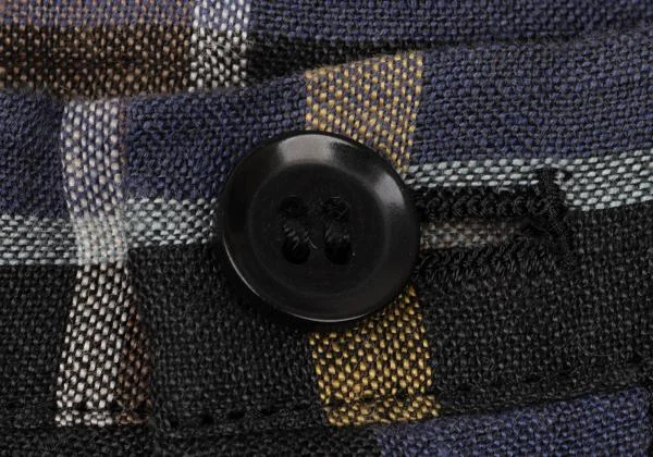 Y's Linen Check Dropped Crotch Pants K-148834_004