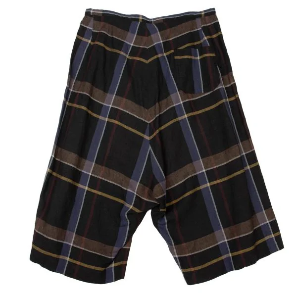 Y's Linen Check Dropped Crotch Pants K-148834_009