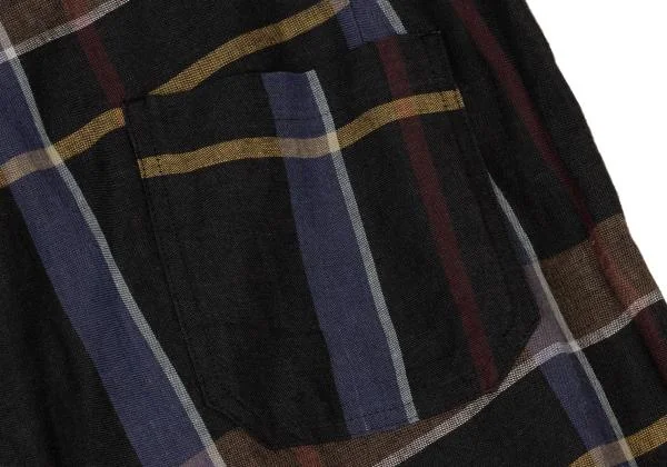Y's Linen Check Dropped Crotch Pants K-148834_011