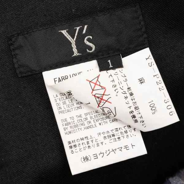 Y's Linen Check Dropped Crotch Pants K-148834_014