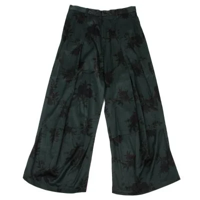 Y's Floral Printed Tuck Wide Pants