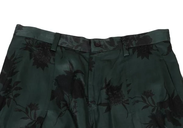 Y's Floral Printed Tuck Wide Pants K-148840_003