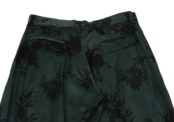 Y's Floral Printed Tuck Wide Pants K-148840_011