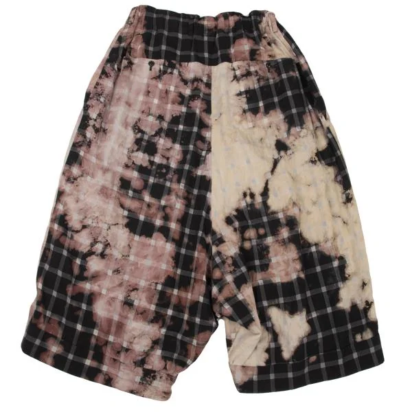 Y's Check Bleach Design Dropped Crotch Pants K-148841_013