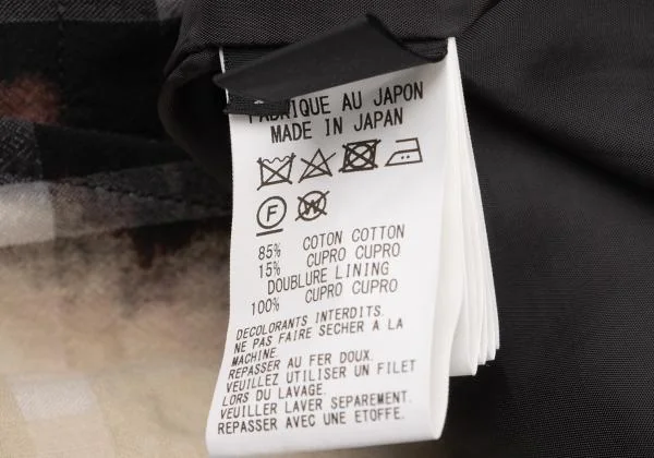 Y's Check Bleach Design Dropped Crotch Pants K-148841_018