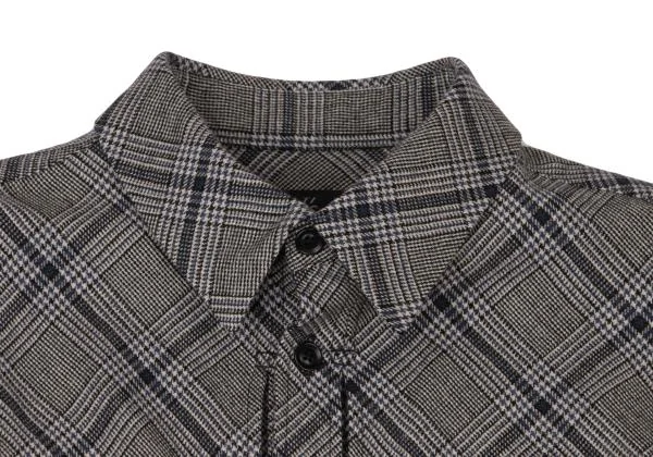 Y's Bias Check Cutout Design Shirt K-148854_004