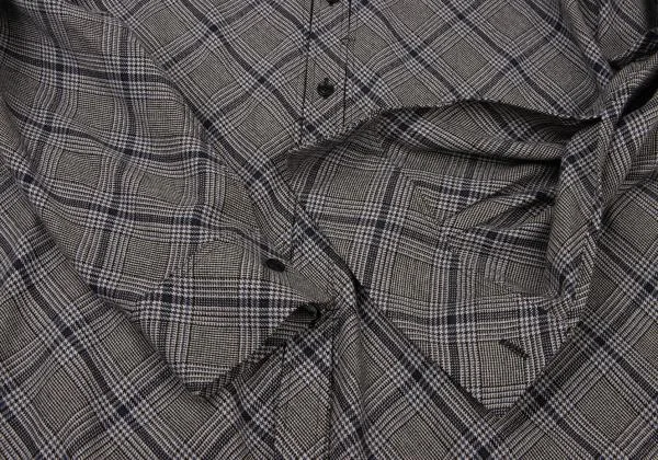 Y's Bias Check Cutout Design Shirt K-148854_008