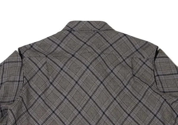 Y's Bias Check Cutout Design Shirt K-148854_013