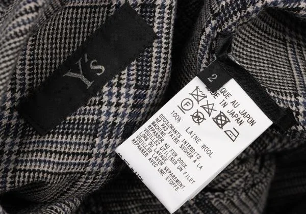Y's Bias Check Cutout Design Shirt K-148854_015