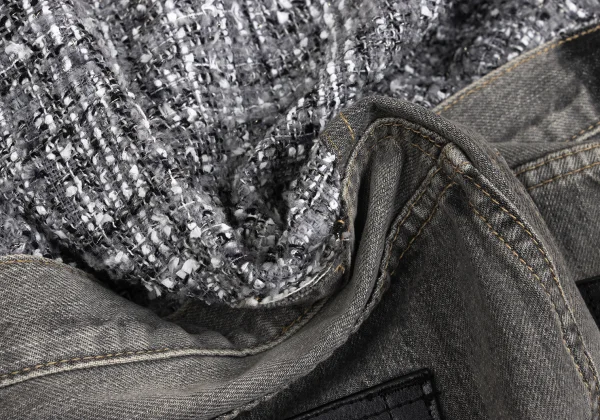 JUNYA WATANABE COMME des GARCONS denim Embellished Denim Docking Tweed Jacket K-148889_018