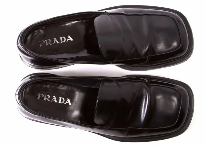 プラダPRADA レザーローファー 黒7.5 | DCブランド古着通販